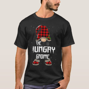 Hungry Gnome Buffalo Plaid Matching Family Christm T-Shirt