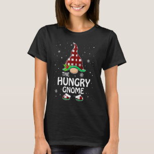 Hungry Gnome Buffalo Plaid Matching Family Christm T-Shirt
