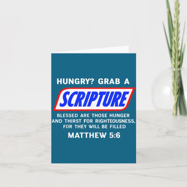 Hungry_ Grab A Scripture Bible Verse Famous Funny  Card (Front)