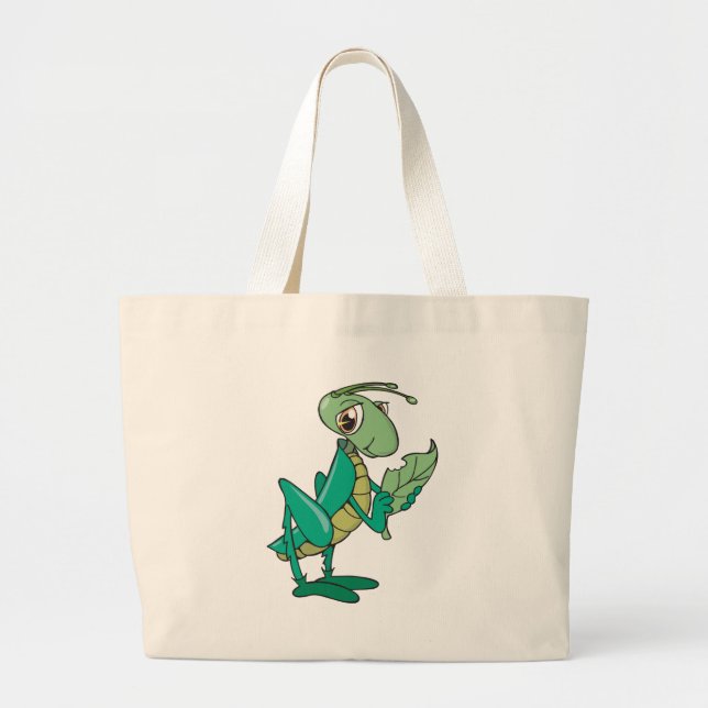 Hungry Grasshopper Large Tote Bag (Front)