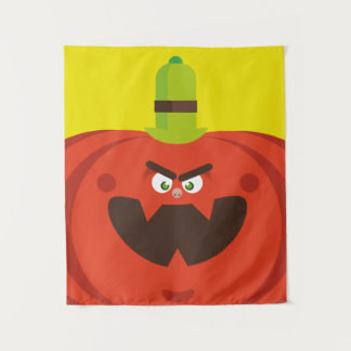 hungry halloween pumpkin tapestry