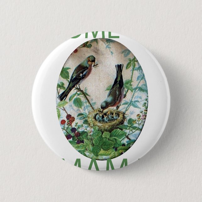 Hungry Hearts: Mama’s Got Food!. Come To Mama 2 Inch Round Button (Front)