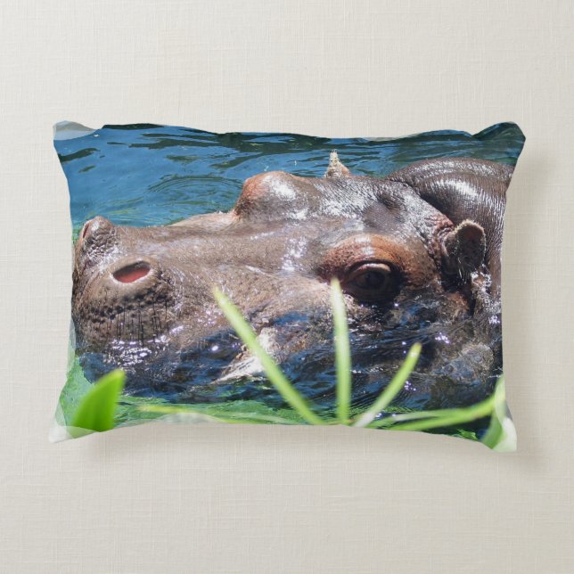 Hungry Hippo Accent Pillow (Back)