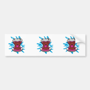 hungry hippo bumper sticker