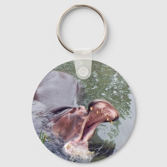 Hungry Hippo Mouth Photo Keychain (Front)
