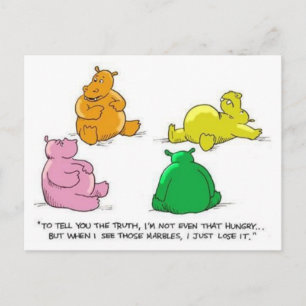Hungry Hippos! - Postcard