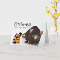 Hungry Hungry Rat Birthday Card