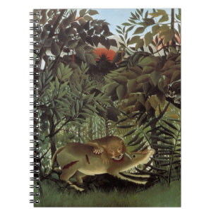 Hungry Lion by Henri Rousseau, Vintage Wild Animal Notebook