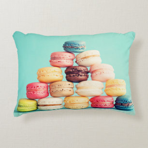 Hungry, Macaron, hipster,multicolor,sweets cookies Accent Pillow