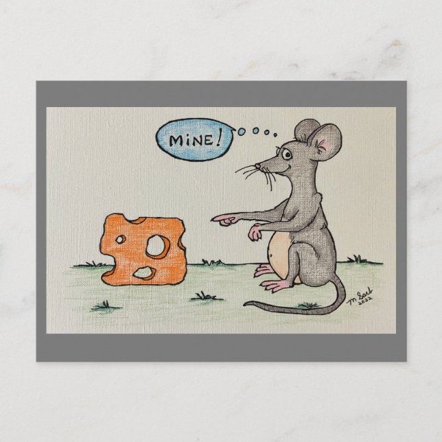 Hungry Mouse Postcrossing Postcard (Front)