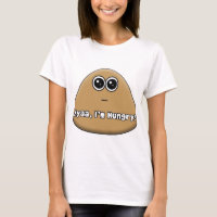Hungry Pou logo with text - T-Shirt