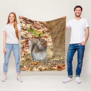 Hungry Squirrel Fleece Blanket