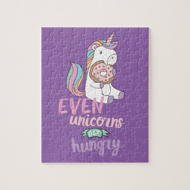 Hungry Unicorns Colourful Unicorn Art Cute Art  Jigsaw Puzzle (Vertical)
