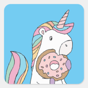 Hungry Unicorns Square Sticker