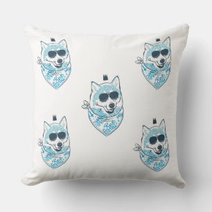 hungry wolf throw pillow
