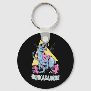 Hunkasaurus T Rex Dinosaur Funny Gym And Workout  Keychain
