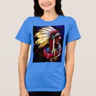 "Hunkpapa" Native Chief original art Tri-Blend Shirt
