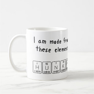 Hunky periodic table name mug
