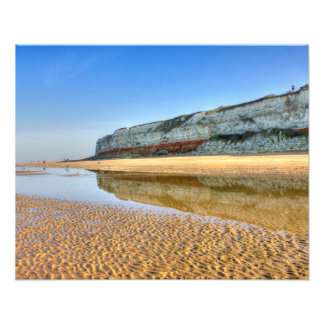 Hunstanton Cliffs Reflected at Low Tide, Norfolk Photo Print