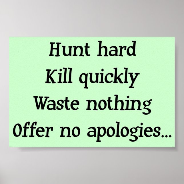 Hunt Hard Poster (Front)