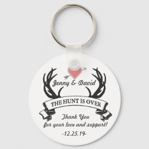 "Hunt is Over" Personalized Key Ring Wedding
