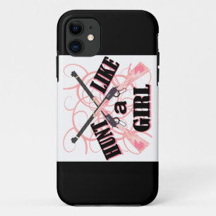 Hunt Like a Girl Pink Camo Rifle iPhone Case