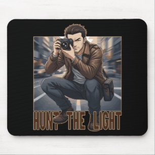 Hunt The Light Vintage Photographer Professional Mouse Pad