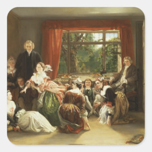 Hunt the Slipper at Neighbour Flamborough's Square Sticker