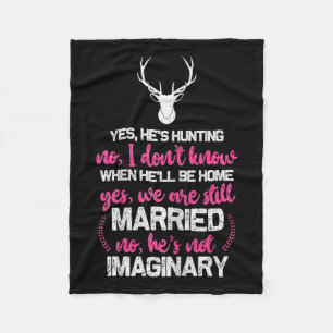 Hunt Wife Shirt For Women Funny Hunters Wife Fleece Blanket