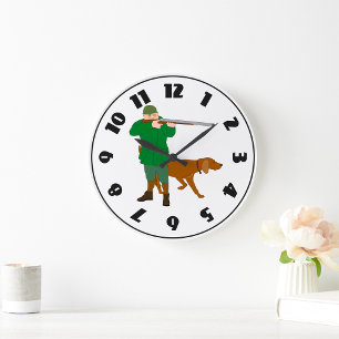 Hunter And A Dog Clock