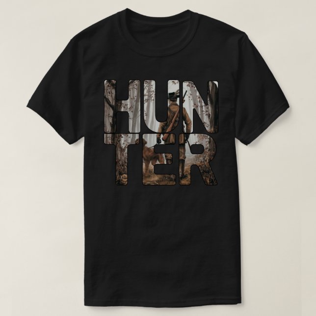 Hunter and Dog in the Hunt T-Shirt (Design Front)