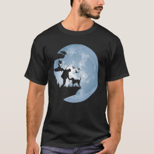 Hunter And Dog Moon Silhouette Men Hunting T-Shirt