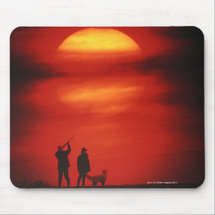 Hunter and Dog Mouse Pad