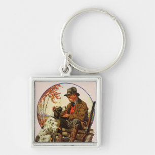 Hunter and Spaniel Keychain