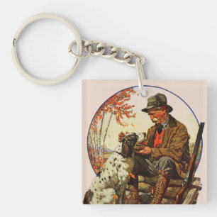 Hunter and Spaniel Keychain