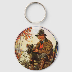 Hunter and Spaniel Keychain