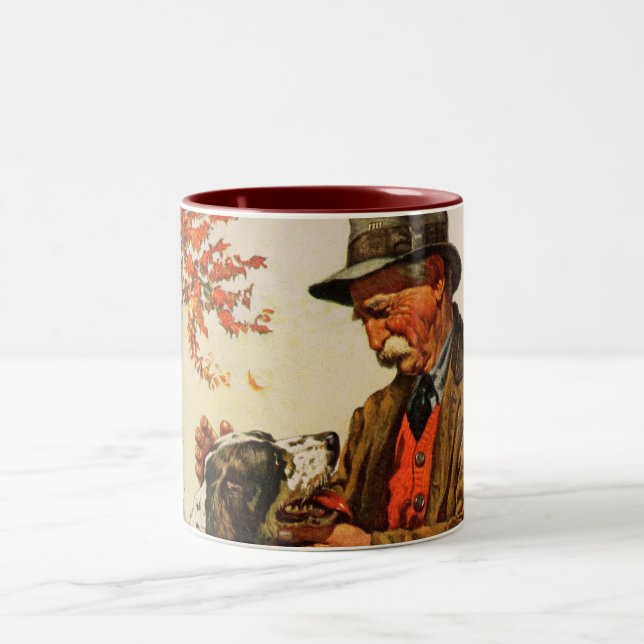 Hunter and Spaniel Two-Tone Coffee Mug (Center)