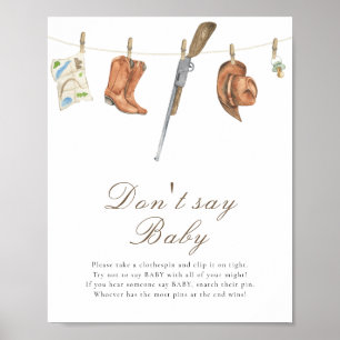 Hunter baby shower - Don't say baby Poster