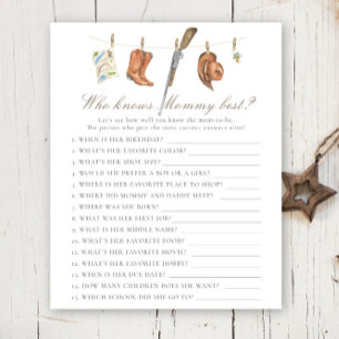 Hunter baby shower - Who knows mommy best
