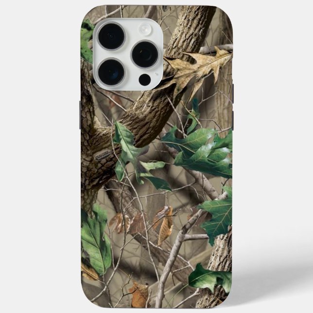 Hunter Camo Apple iPhone 15 Pro Max Case Camo (Back)