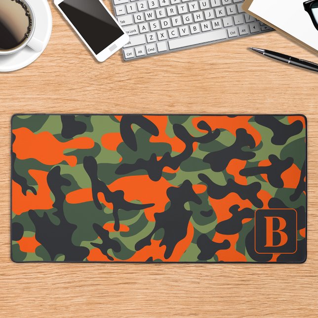Hunter Camo Personalized Monogram Camouflage Desk Mat (Creator Uploaded)