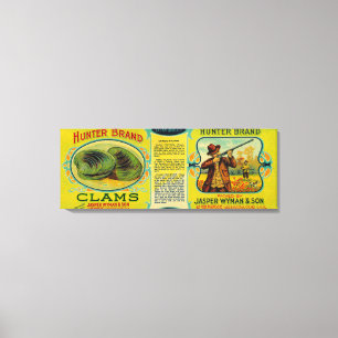 Hunter Clams LabelMilbridge, ME Canvas Print