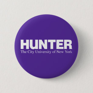 Hunter College CUNY Academic Logo 2 Inch Round Button
