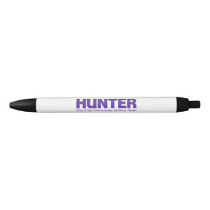 Hunter College CUNY Academic Logo Black Ink Pen