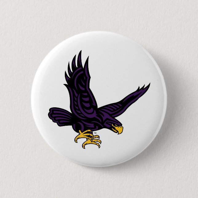 Hunter College Hawk 2 Inch Round Button (Front)