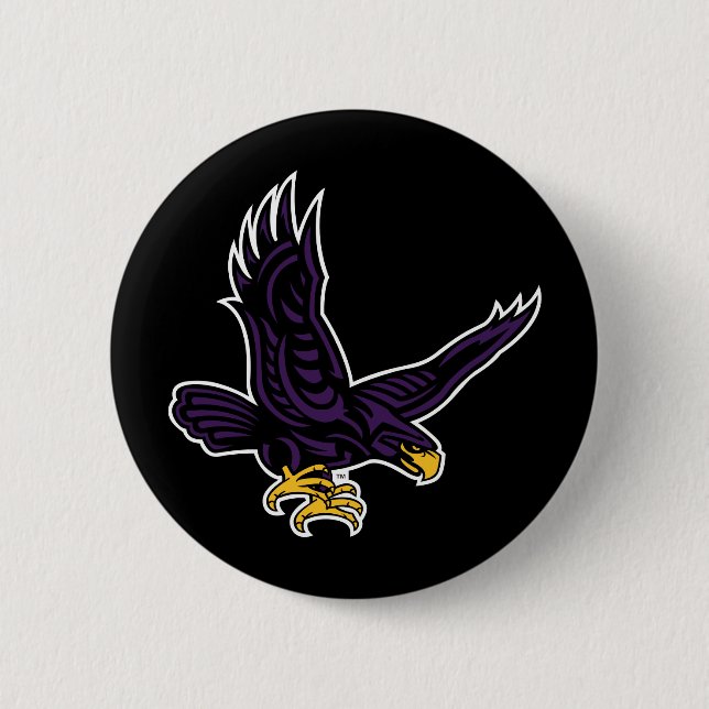 Hunter College Hawk 2 Inch Round Button (Front)