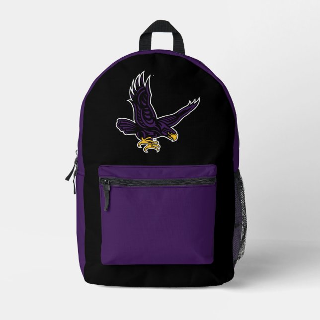 Hunter College Hawk Printed Backpack (Front)