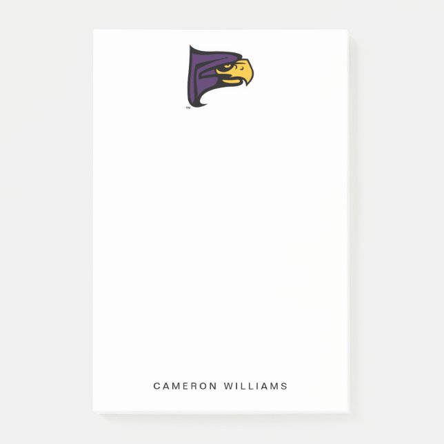 Hunter College Hawk Profile Mascot Post-it Notes (Front)