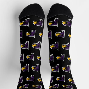 Hunter College Hawk Profile Mascot Socks
