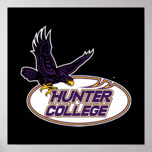 Hunter College Hawks Mascot Poster